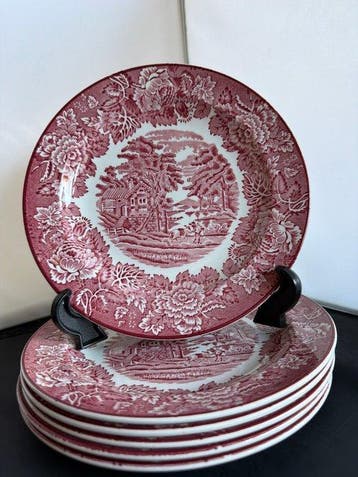 Wood & Sons - Assiette (6) - Porcelaine, Antiek en Kunst