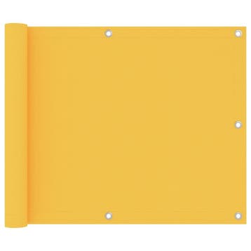 vidaXL Balkonscherm 75x600 cm oxford stof geel, Tuin en Terras, Verzenden, Nieuw