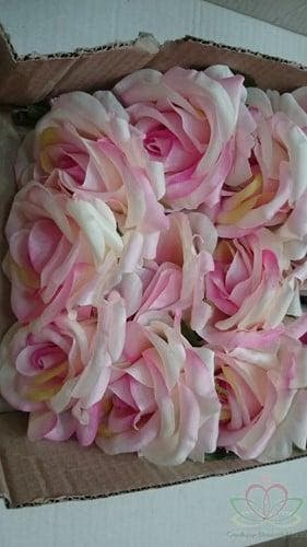 Zijden Roos Groot Roze Peach 60 cm per stuk