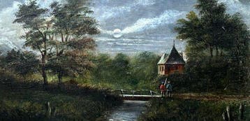 École néerlandaise (XIX) - Vissers bij maanlicht