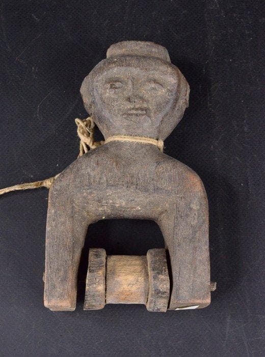 Set van 2 katrollen / beugels voor een weefgetouw - Baoulé +, Antiek en Kunst, Kunst | Niet-Westerse kunst