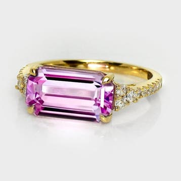 Sans prix de réserve - Bague - 14 carats HRD 4,48 ct rose,, Nieuw