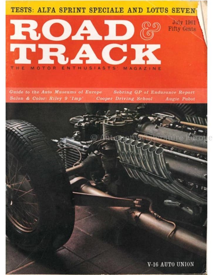 1961 ROAD AND TRACK MAGAZINE JULI ENGELS, Boeken, Auto's | Folders en Tijdschriften, Ophalen of Verzenden