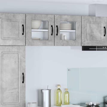 vidaXL Vaatwasserpaneel Kalmar Beton Grijs 40 x 31 x 40 cm, Verzenden