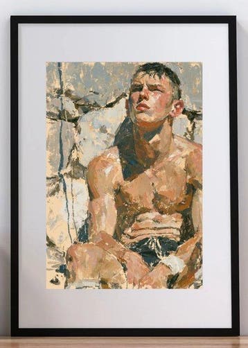 Jules Verala - LEffort et la Grâce — Fine Art Print 1/1, Antiek en Kunst, Kunst | Schilderijen | Modern
