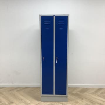 Garderobe/lockerkast 2 deurs, met hang en leg (hxbxd), Gebruikt