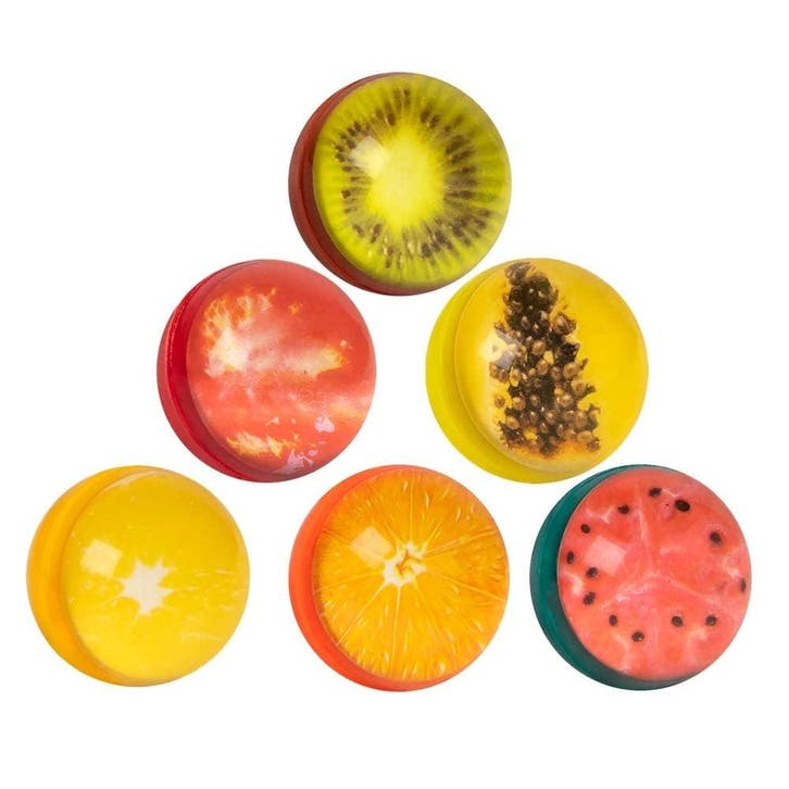 Uitdeelcadeautjes Stuiterballen Fruit 3cm 6st, Hobby & Loisirs créatifs, Articles de fête, Envoi