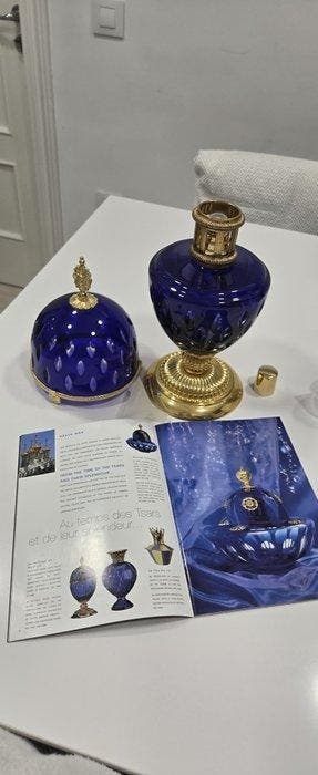 Lampe de table - Verre, Laiton, Plaqué or, Huis en Inrichting, Nieuw