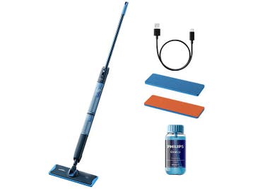 Philips -  Oneup Xv5113/01 - Steelstofzuiger  - Blauw, Verzenden, Nieuw, Reservoir, Minder dan 1200 watt