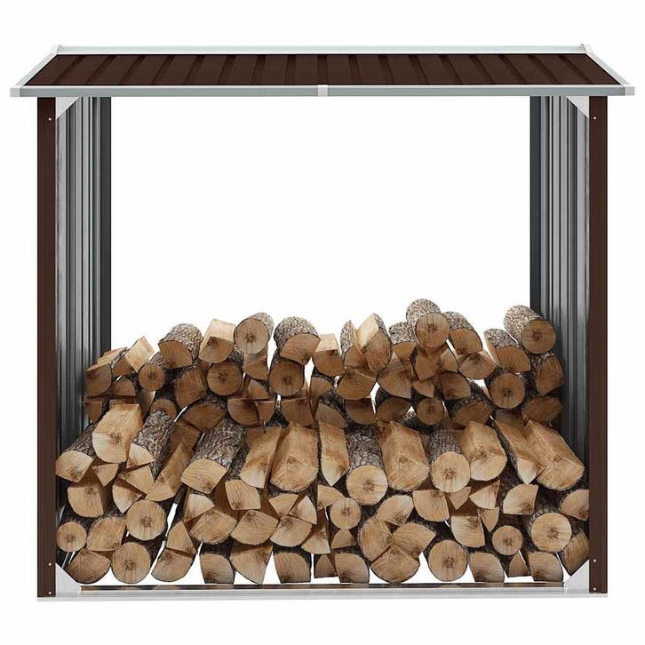vidaXL Haardhoutschuur 172x91x154 cm gegalvaniseerd staal, Tuin en Terras, Overige Tuin en Terras, Nieuw, Verzenden