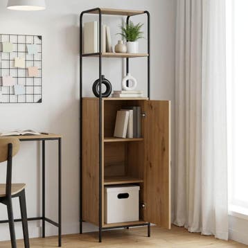 vidaXL Highboard Artisanaal eiken 40 x 33 x 161 cm Bewerkt, Huis en Inrichting, Verzenden, Nieuw