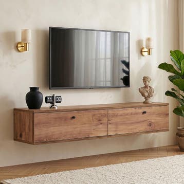Evila TV-meubel - Houtkleurig - Nieuw/Ongebruikt -, 100 tot 150 cm, Verzenden, Nieuw, Scandinavisch