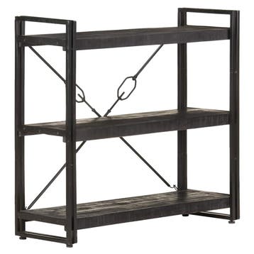 vidaXL Boekenkast met 3 schappen 90x30x80 cm massief, Verzenden, Nieuw