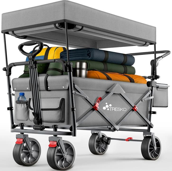 Bolderkar - Opvouwbaar - Bolderwagen  - Grijs - TRESKO® •, Caravans en Kamperen, Kampeermeubelen, Nieuw, Verzenden