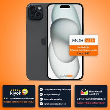 iPhone 15 128 GB - 4 Gratis Accessoires – Accu tot 100%, IPhone 15, Verzenden, Zo goed als nieuw, Zonder simlock