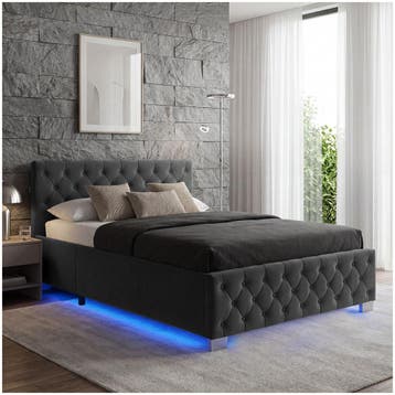 Beddenset gestoffeerd bed met matras, Verzenden, Nieuw