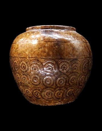 Oud-Chinees - Martaban-jarre met reliëfdecor - Ming-dynastie