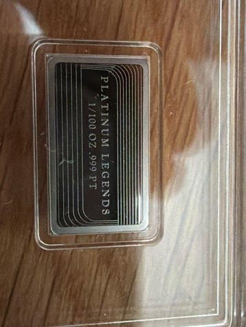 Wereld. Platin Bar Indiana ., 1/100 oz (.999) (Zonder, Postzegels en Munten