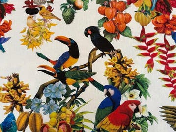 Tropische Tuin van Duizend Kleuren - Meubelstof - 3 cm - 2.8, Antiek en Kunst