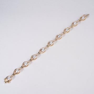 Armband - 14 karaat Geel goud - 7.58ct. tw. Diamant, Nieuw