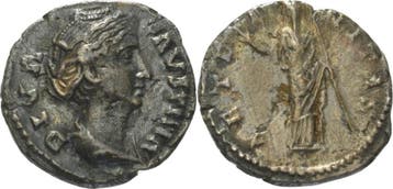 Denar 141, Kaiserzeit Faustina maior, Gemahlin des Antoni..., Verzenden