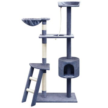vidaXL Kattenkrabpaal met sisal krabpalen 150 cm donkerblauw, Verzenden