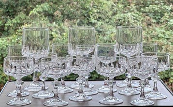 Cristal D’Arques Durand - Cut Crystal - Drinkset (16) -