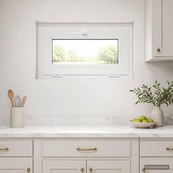 vidaXL Kleur binnenkant kelderraam Wit RISOR 70 x 45 cm, Verzenden, Nieuw