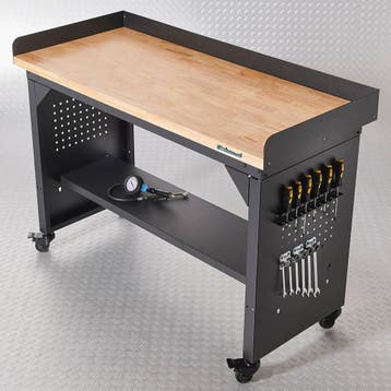 Datona Werkbank PRO met eiken werkblad en legbord, Ophalen of Verzenden