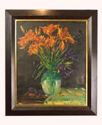 Franz Herda (1887-1965) - Blumenstillleben, Antiek en Kunst