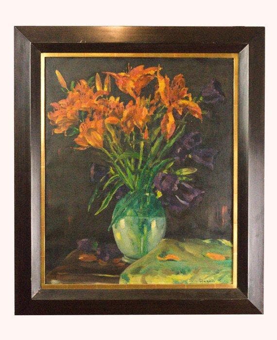 Franz Herda (1887-1965) - Blumenstillleben, Antiek en Kunst, Kunst | Schilderijen | Klassiek