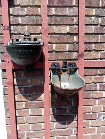 Vintage Vogelbad - Casr ijzer - Oude drinkbakken voor