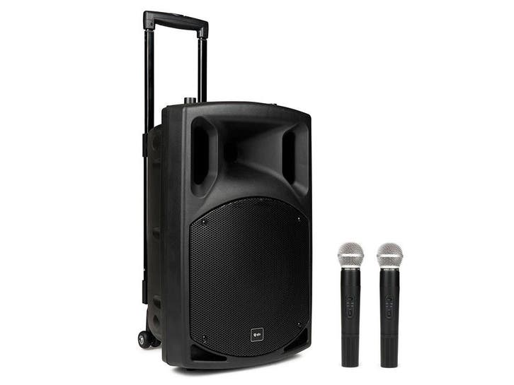 B-Stock Qtx QX15PA-plus Mobiele Bluetooth PA Luidspreker Box, Muziek en Instrumenten, Microfoons