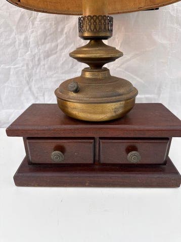 Olielamp - Messing, Hout, Textiel, Antiek en Kunst