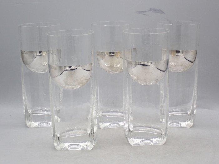 Taddei Sestini - Drinkglas (5) - cocktailglazen - .800, Antiek en Kunst, Antiek | Meubels | Tafels