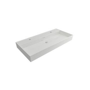 Wastafel Plieger Kansas 2 Kraangaten 100x46,6 cm met, Doe-het-zelf en Bouw, Sanitair, Ophalen of Verzenden, Nieuw, Overige typen