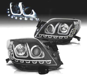 PHARES POUR TOYOTA LAND CRUISER FJ150 09-13 LED DIURNES NOIR, Verzenden