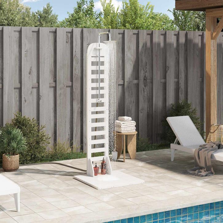 vidaXL Buitendouche 223 cm Massief grenenhout en, Tuin en Terras, Zwembaden, Nieuw, Verzenden