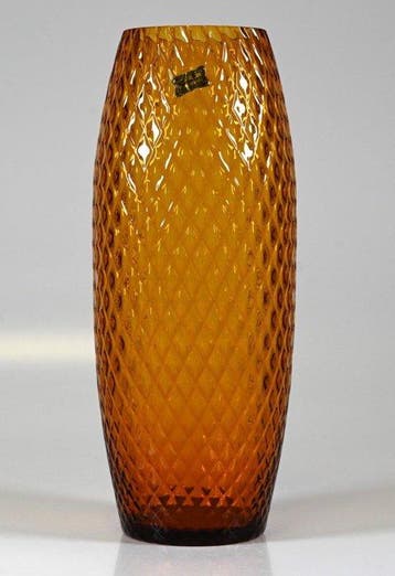 Egermann - Vaas - Glas - Amber Karo vaas