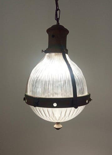 Lampe à suspendre - Verre - Lampe prismatique, Antiquités & Art