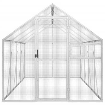vidaXL Volière 1,79x4x1,85 m aluminium zilverkleurig, Verzenden, Nieuw
