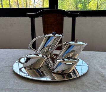 christoph widmann - Theeservies (6) - Verzilverd, Antiek en Kunst