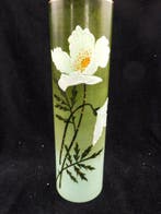 Beautiful Vase with Flowers with relief painting - Pate de