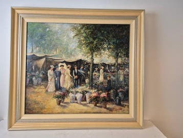 Jan . J Hovener (1936-2021) - Op Bloemenmarkt