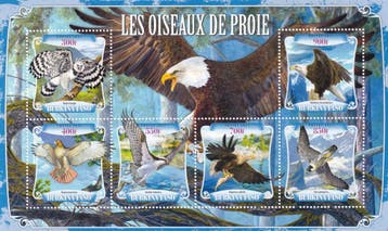 Burkina Faso - 2021 - Roofvogels - Postfris, Verzenden