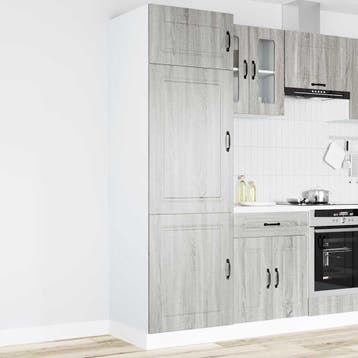 vidaXL Keukenkast Kalmar bewerkt hout grijs sonoma eiken, Verzenden, Nieuw