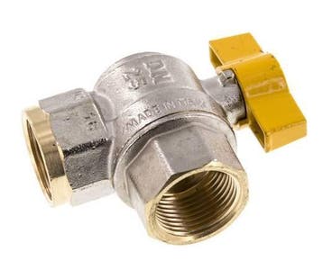 Rp 1 Pouce Gaz Vanne À Boule À 2 Voies Angle Droit Laiton, Bricolage & Construction, Verzenden