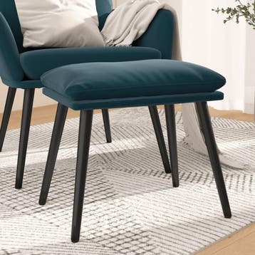 vidaXL Voetenbank 45x29,5x35 cm fluweel blauw, Verzenden