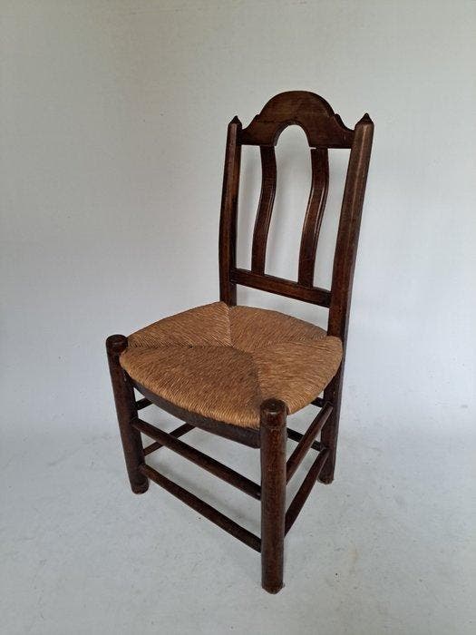 Stoel - Hout, biezenmat, Antiek en Kunst, Antiek | Overige Antiek