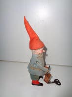 Schuco - figurine de danse nain avec lampe et maillet -, Antiek en Kunst, Antiek | Speelgoed
